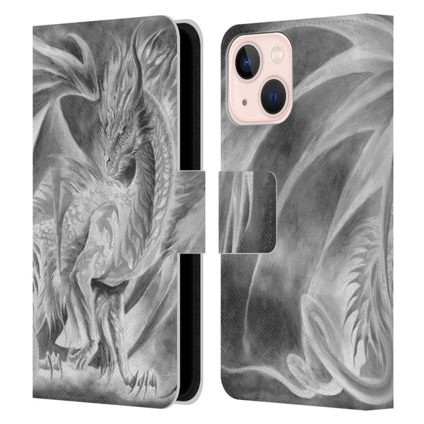 Ruth Thompson Dragons Silver Ice Leather Book Wallet Case Cover For Apple iPhone 13 Mini