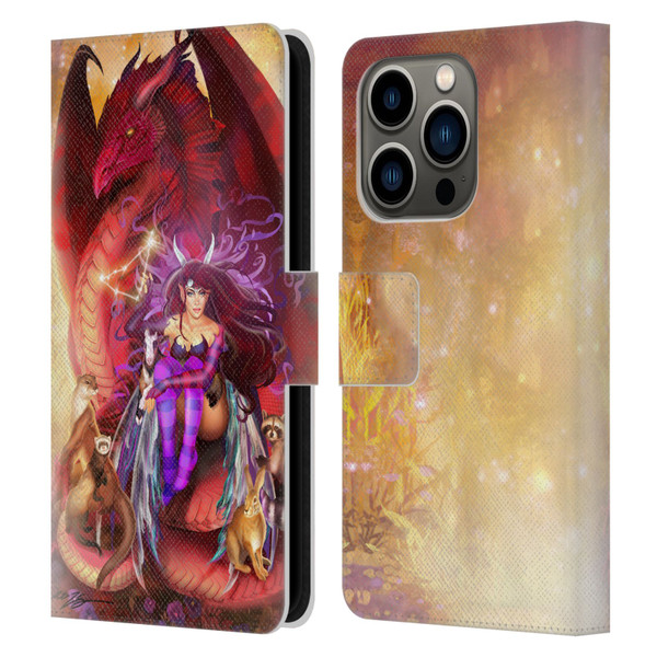 Ruth Thompson Dragons Capricorn Leather Book Wallet Case Cover For Apple iPhone 14 Pro