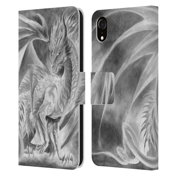 Ruth Thompson Dragons Silver Ice Leather Book Wallet Case Cover For Apple iPhone XR