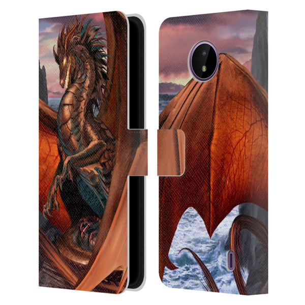 Ruth Thompson Dragons Coppervein Leather Book Wallet Case Cover For Nokia C10 / C20