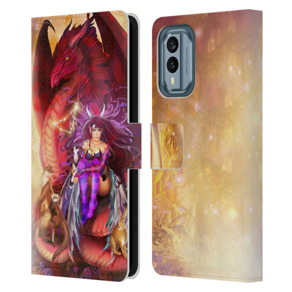 Ruth Thompson Dragons Capricorn Leather Book Wallet Case Cover For Nokia X30