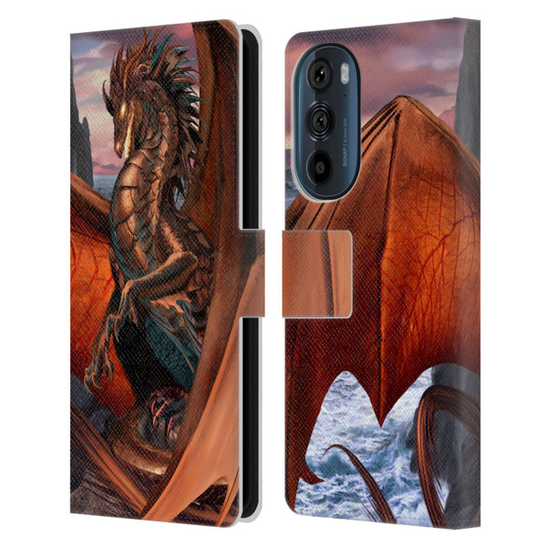 Ruth Thompson Dragons Coppervein Leather Book Wallet Case Cover For Motorola Edge 30