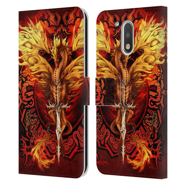 Ruth Thompson Dragons Flameblade Leather Book Wallet Case Cover For Motorola Moto G41