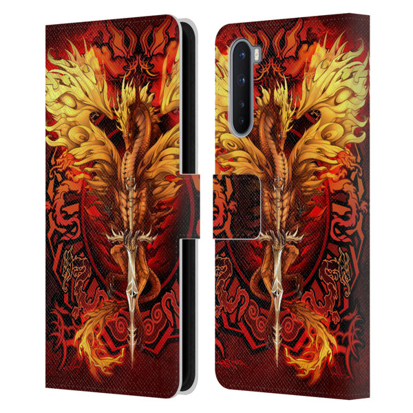 Ruth Thompson Dragons Flameblade Leather Book Wallet Case Cover For OnePlus Nord 5G