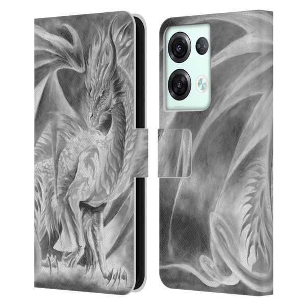 Ruth Thompson Dragons Silver Ice Leather Book Wallet Case Cover For OPPO Reno8 Pro