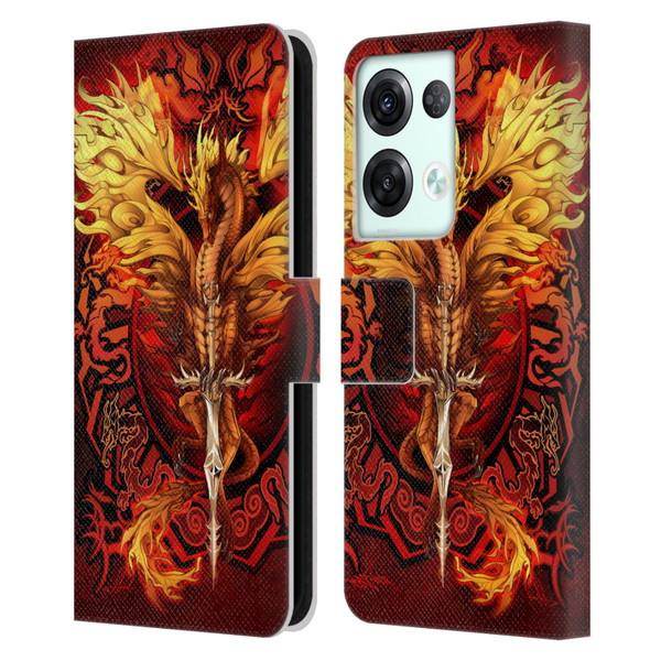 Ruth Thompson Dragons Flameblade Leather Book Wallet Case Cover For OPPO Reno8 Pro