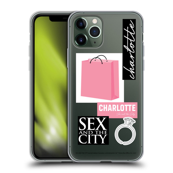 Sex and The City: Television Series Characters Shopping Bag Charlotte Soft Gel Case for Apple iPhone 11 Pro