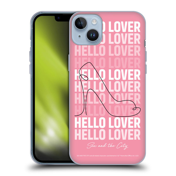 Sex and The City: Television Series Characters Hello Lover Carrie Soft Gel Case for Apple iPhone 14 Plus