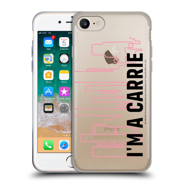 Sex and The City: Television Series Characters Carrie Soft Gel Case for Apple iPhone 7 / 8 / SE 2020 & 2022