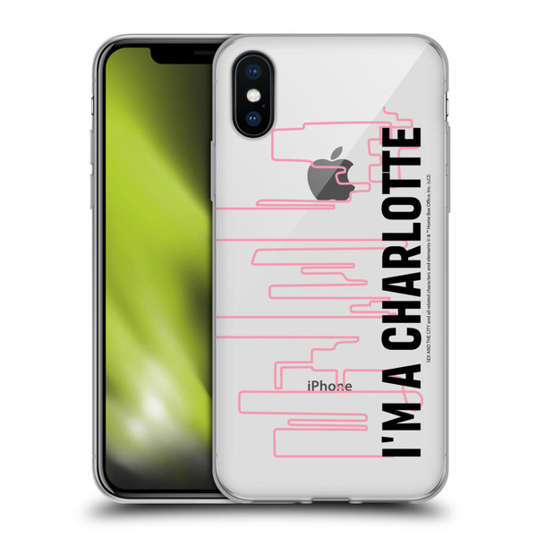 Sex and The City: Television Series Characters Charlotte Soft Gel Case for Apple iPhone X / iPhone XS