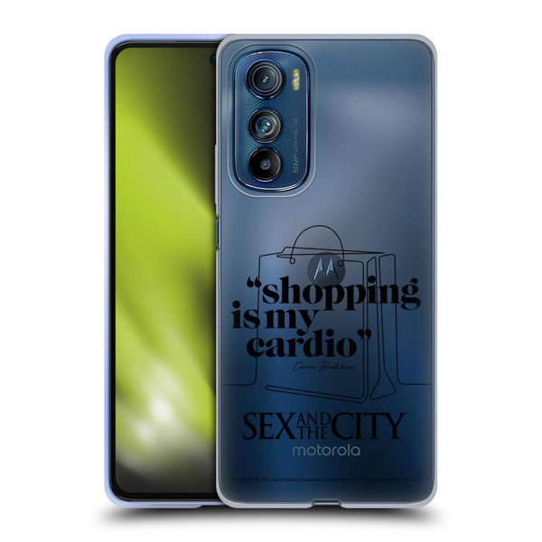 Sex and The City: Television Series Characters Shopping Cardio Carrie Soft Gel Case for Motorola Edge 30