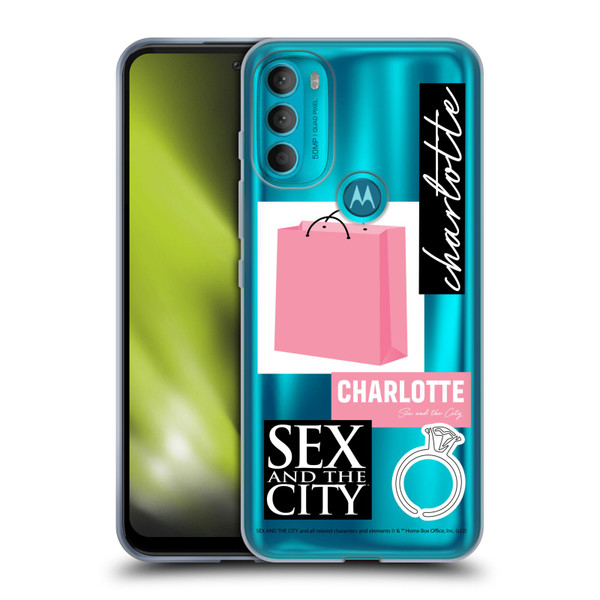 Sex and The City: Television Series Characters Shopping Bag Charlotte Soft Gel Case for Motorola Moto G71 5G