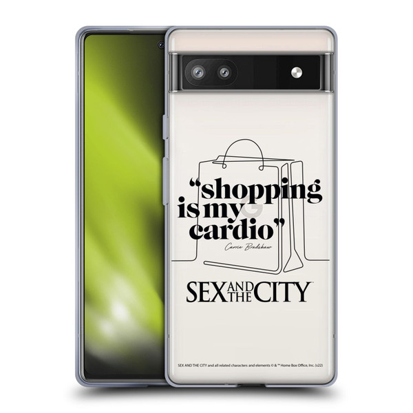 Sex and The City: Television Series Characters Shopping Cardio Carrie Soft Gel Case for Google Pixel 6a