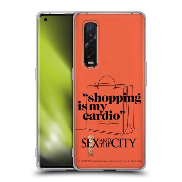 Sex and The City: Television Series Characters Shopping Cardio Carrie Soft Gel Case for OPPO Find X2 Pro 5G