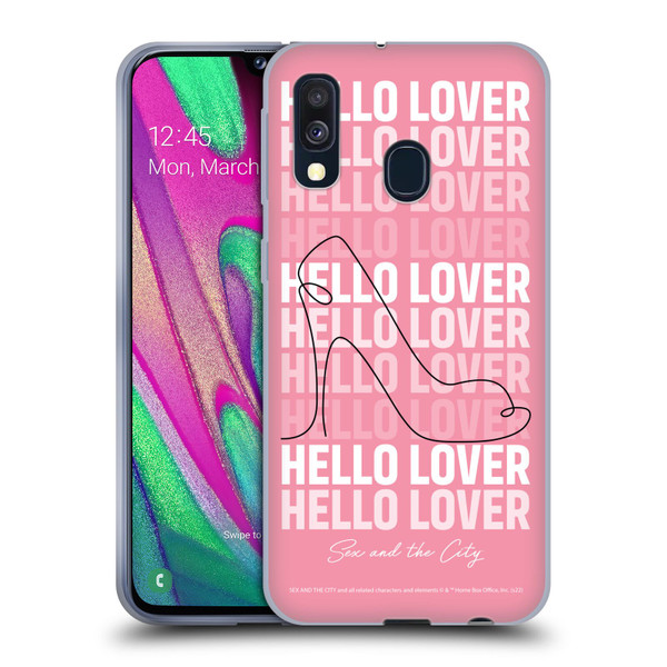 Sex and The City: Television Series Characters Hello Lover Carrie Soft Gel Case for Samsung Galaxy A40 (2019)