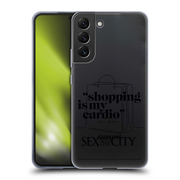 Sex and The City: Television Series Characters Shopping Cardio Carrie Soft Gel Case for Samsung Galaxy S22+ 5G