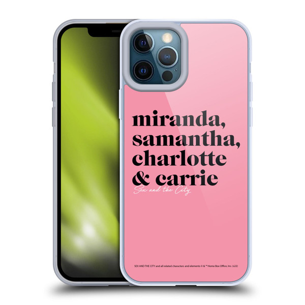 Sex and The City: Television Series Graphics Character 2 Soft Gel Case for Apple iPhone 12 Pro Max
