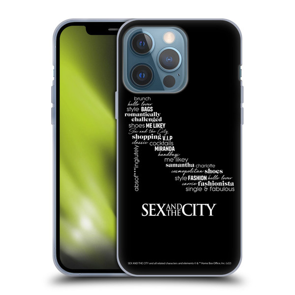 Sex and The City: Television Series Graphics Shoe Soft Gel Case for Apple iPhone 13 Pro