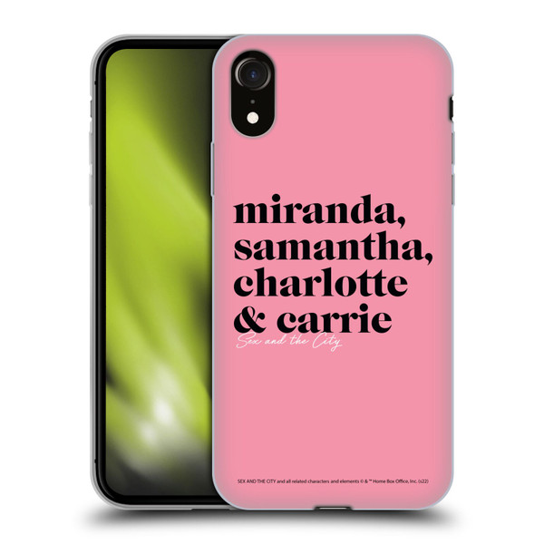 Sex and The City: Television Series Graphics Character 2 Soft Gel Case for Apple iPhone XR