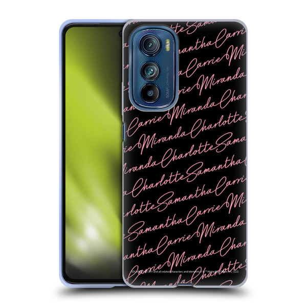 Sex and The City: Television Series Graphics Name Pattern Soft Gel Case for Motorola Edge 30