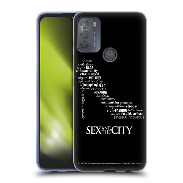 Sex and The City: Television Series Graphics Shoe Soft Gel Case for Motorola Moto G50