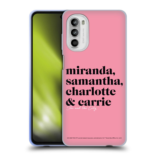 Sex and The City: Television Series Graphics Character 2 Soft Gel Case for Motorola Moto G52