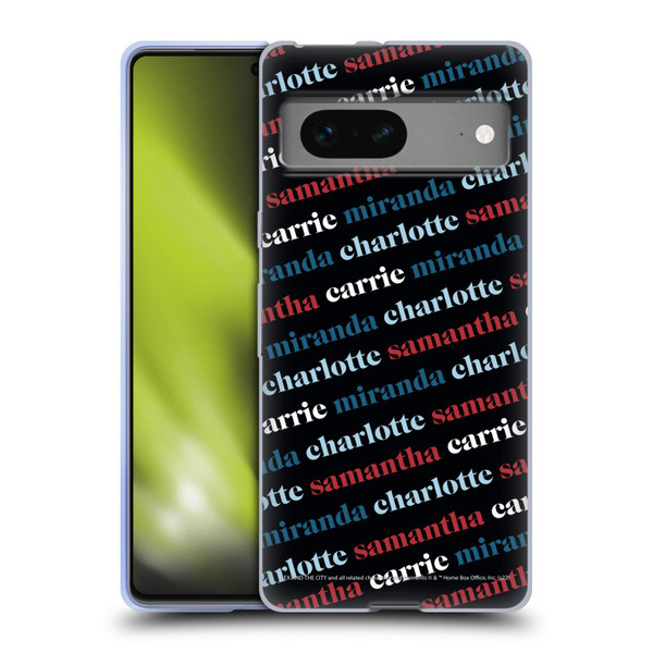 Sex and The City: Television Series Graphics Name Pattern 2 Soft Gel Case for Google Pixel 7