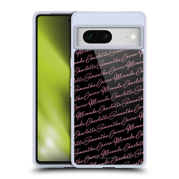 Sex and The City: Television Series Graphics Name Pattern Soft Gel Case for Google Pixel 7