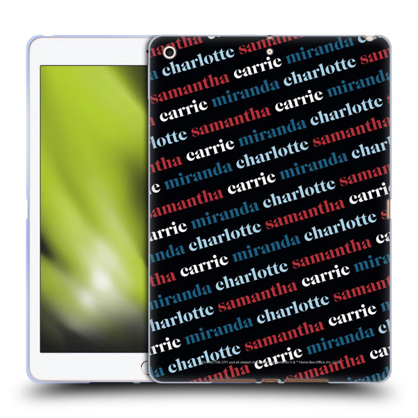Sex and The City: Television Series Graphics Name Pattern 2 Soft Gel Case for Apple iPad 10.2 2019/2020/2021