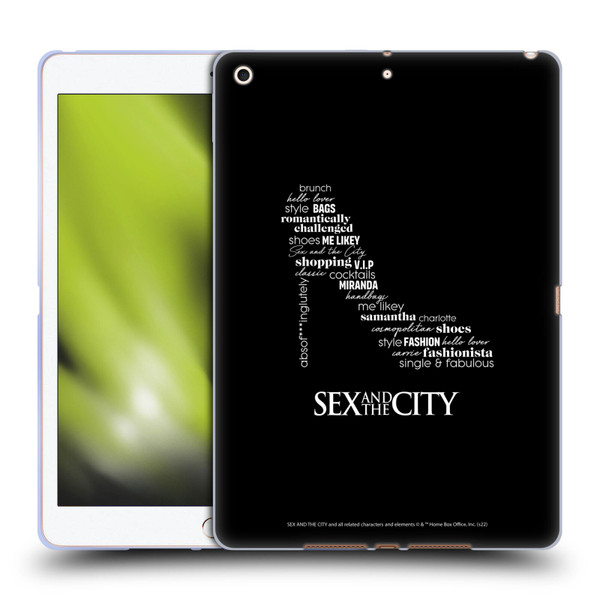 Sex and The City: Television Series Graphics Shoe Soft Gel Case for Apple iPad 10.2 2019/2020/2021