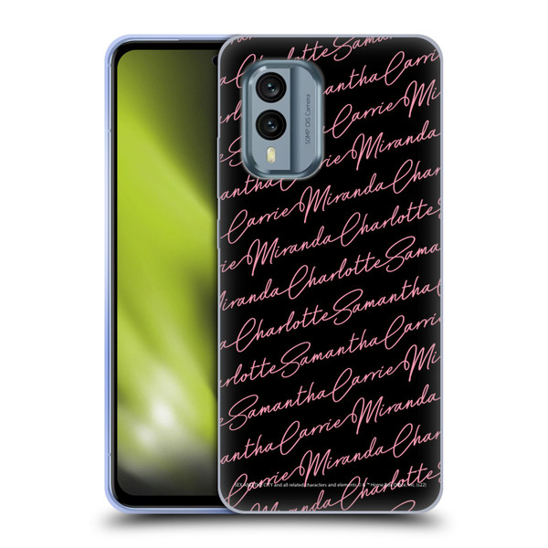 Sex and The City: Television Series Graphics Name Pattern Soft Gel Case for Nokia X30