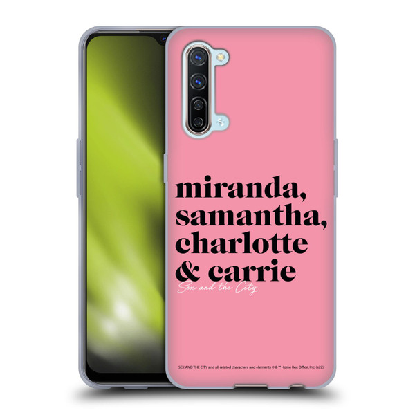 Sex and The City: Television Series Graphics Character 2 Soft Gel Case for OPPO Find X2 Lite 5G