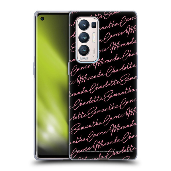 Sex and The City: Television Series Graphics Name Pattern Soft Gel Case for OPPO Find X3 Neo / Reno5 Pro+ 5G