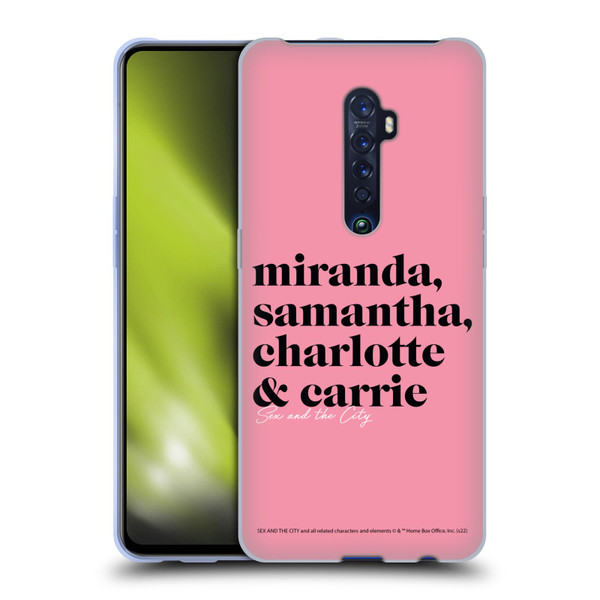 Sex and The City: Television Series Graphics Character 2 Soft Gel Case for OPPO Reno 2