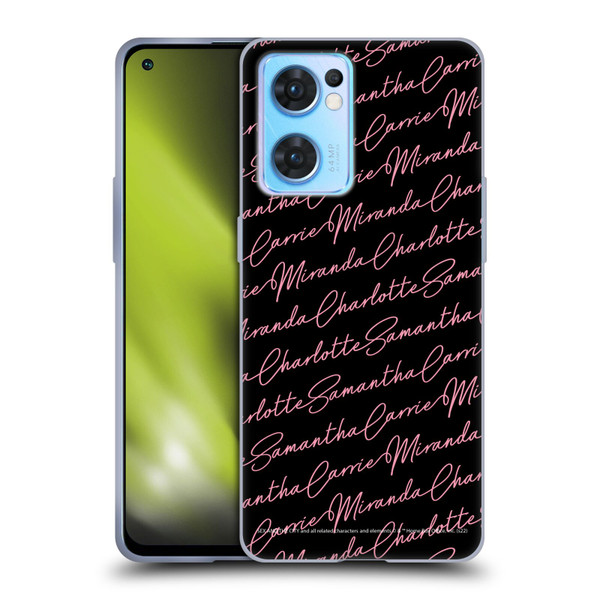 Sex and The City: Television Series Graphics Name Pattern Soft Gel Case for OPPO Reno7 5G / Find X5 Lite