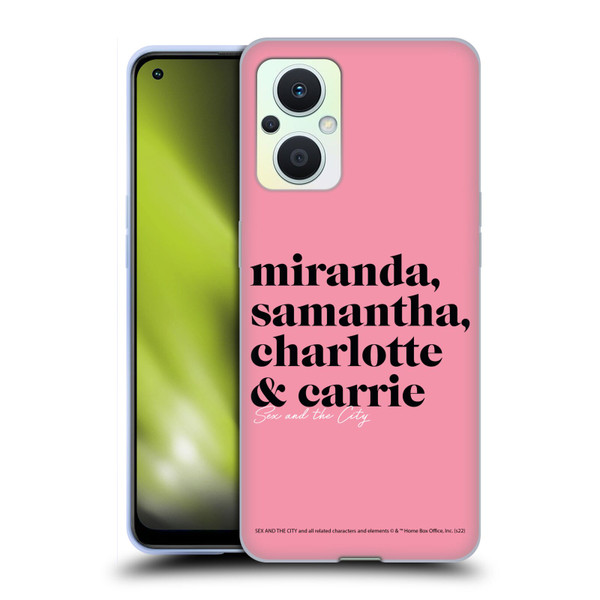Sex and The City: Television Series Graphics Character 2 Soft Gel Case for OPPO Reno8 Lite
