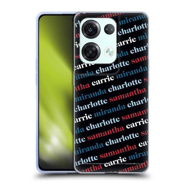 Sex and The City: Television Series Graphics Name Pattern 2 Soft Gel Case for OPPO Reno8 Pro