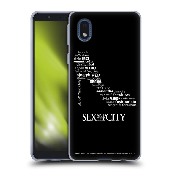 Sex and The City: Television Series Graphics Shoe Soft Gel Case for Samsung Galaxy A01 Core (2020)