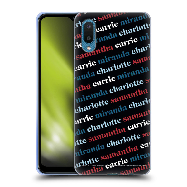 Sex and The City: Television Series Graphics Name Pattern 2 Soft Gel Case for Samsung Galaxy A02/M02 (2021)