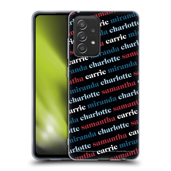 Sex and The City: Television Series Graphics Name Pattern 2 Soft Gel Case for Samsung Galaxy A52 / A52s / 5G (2021)