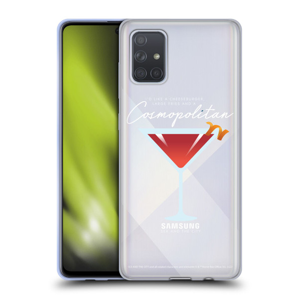 Sex and The City: Television Series Graphics Glass Soft Gel Case for Samsung Galaxy A71 (2019)