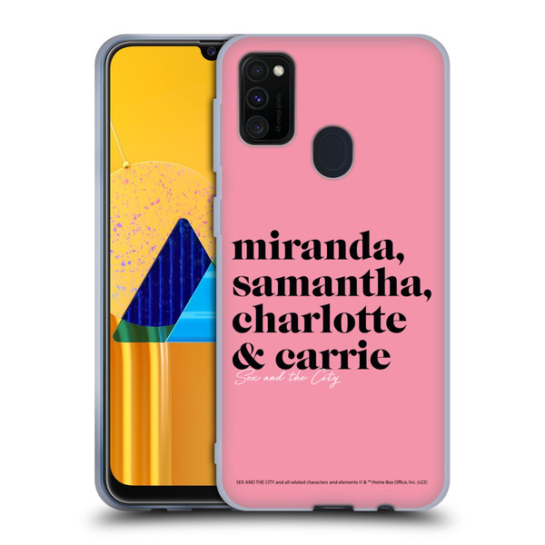 Sex and The City: Television Series Graphics Character 2 Soft Gel Case for Samsung Galaxy M30s (2019)/M21 (2020)
