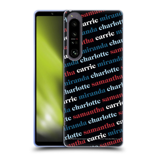 Sex and The City: Television Series Graphics Name Pattern 2 Soft Gel Case for Sony Xperia 1 IV