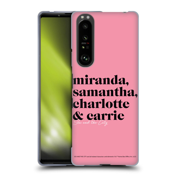 Sex and The City: Television Series Graphics Character 2 Soft Gel Case for Sony Xperia 1 III