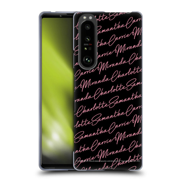 Sex and The City: Television Series Graphics Name Pattern Soft Gel Case for Sony Xperia 1 III
