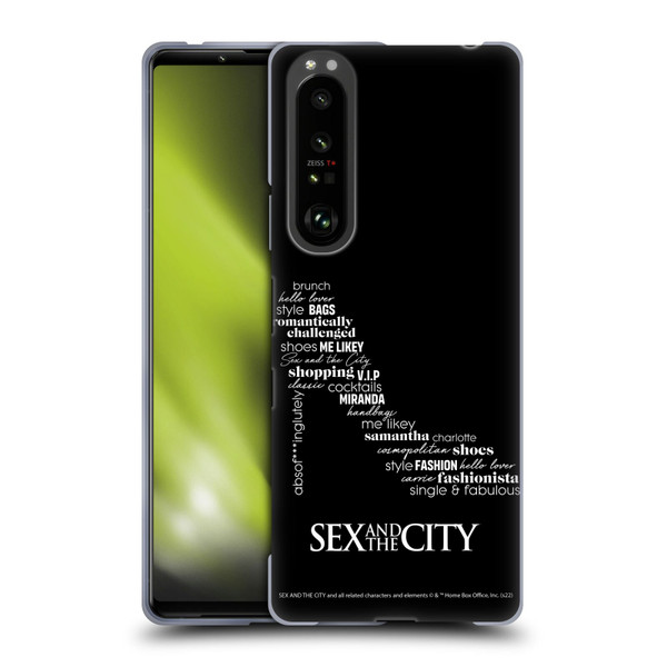 Sex and The City: Television Series Graphics Shoe Soft Gel Case for Sony Xperia 1 III