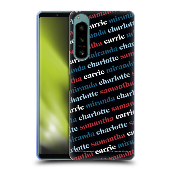 Sex and The City: Television Series Graphics Name Pattern 2 Soft Gel Case for Sony Xperia 5 IV