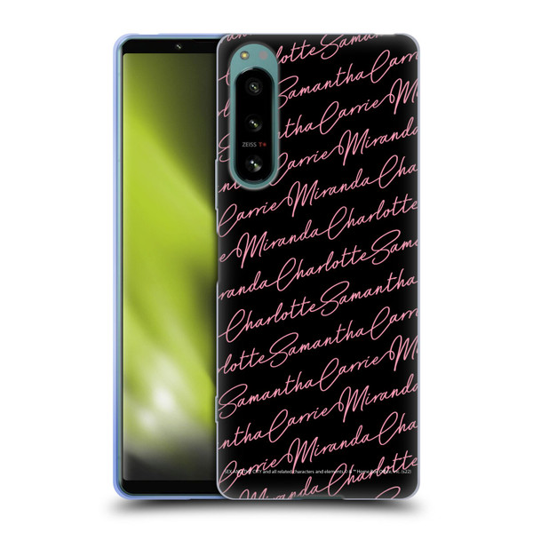 Sex and The City: Television Series Graphics Name Pattern Soft Gel Case for Sony Xperia 5 IV