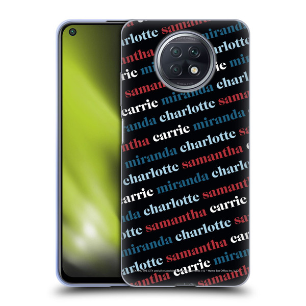 Sex and The City: Television Series Graphics Name Pattern 2 Soft Gel Case for Xiaomi Redmi Note 9T 5G