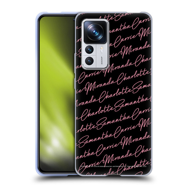 Sex and The City: Television Series Graphics Name Pattern Soft Gel Case for Xiaomi 12T Pro